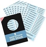260 Stück personalisierte Namensaufkleber Set-Bögen Mini/Mittel/Groß -...