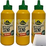 Kühne Senf mittelscharf fein würzig Squeeze 3er Pack (3x250g Flasche) +...