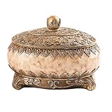 Antike Ovale Schmuckschachtel - Vintage Keepsake Schmuckkiste,...