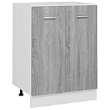 Eleganz Unterschrank Lyon Grau Sonoma 60x46x81,5 cm - Küchenunterschrank...