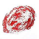 KATSU Absperrkette Kunststoffkette 50 Meter 6mm x 50m Warnung Sicherheit...