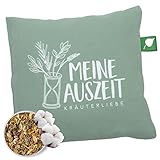 Herbalind Kräuterkissen Meine Auszeit Lindgrün 20x20 cm -...