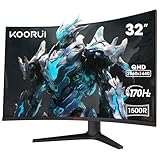 KOORUI Curved Gaming Monitor 32 Zoll, UltraWide QHD 2560x1440P 170Hz 1500R...