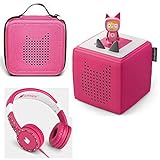 Toniebox Starterset Pink + Ordnungsbox für viele Tonies + Kinderkopfhörer...