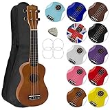 Mad About SU8-NT Sopran-Ukulele in Natur mit einer GRATIS Gigbag, Pick und...