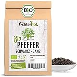 Pfeffer schwarz ganz BIO | 250g | Pfefferkörner schwarz für die Mühle |...