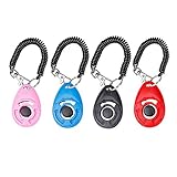 Profi Clicker Hunde mit Spiralband Clickertraining, Bunt Hundeklicker Knopf...