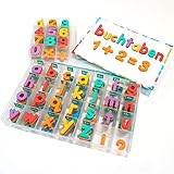 Magnetische Buchstaben und Zahlen für Kinder – Das komplette Set: 182...