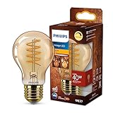 Philips LEDclassic E27 Lampe Gold, ersetzt 40W, warmweiß (2200 Kelvin),...