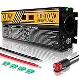 1000W Spannungswandler Reiner Sinus KFZ Wechselrichter 12V 230V LCD...