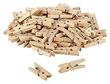 80 x itenga DekoKlammern 2,5cm Holz MiniHolz-Klammern Wäscheklammern Mini...