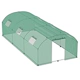 PEILU Outdoor Gewächshaus 3x6x2m Foliengewächshaus aus Verzinkter Stahl...