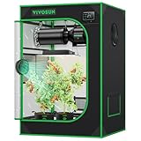 VIVOSUN Growzelt 60x60x90cm Grow Tent aus hochreflektierendes Mylar mit...