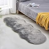REESTBOO Faux Lammfell Schaffell Teppich, Kunstfell Dekofell in Super weich...