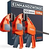 Presch Einhandzwingen 900mm 2 Stk. – Zwingen Set mit 150kg Spannkraft...