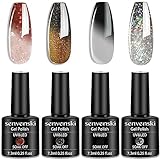 Senvenski Farbwechsel Gel Nagellack Farben Rot Schwarz Weiß Grau Braun...