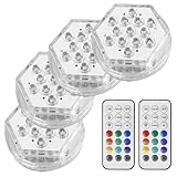 Poolbeleuchtung Unterwasser LED Licht Wasserdichte mit Fernbedienung,...