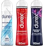 Durex Play Gleitgel Ausprobierpaket | Naturals Feuchtigkeitsspendend &...