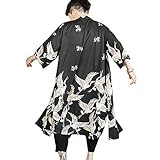 HAORUN Herren Japanischer Kimono Mantel Lose Yukata Outwear Lange...