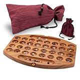 LOGOPLAY Bao Spiel Gr. L für 2 Spieler mit Stoffbeutel - 35cm - oval - Hus...