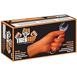 Kunzer Nitril-Einweghandschuhe Orange Tiger Grip Größe XL (Dispenser mit...