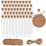 zrfgbxim 50 Stück Reagenzglas mit Korken, Kunststoff Reagenzgläser mit...