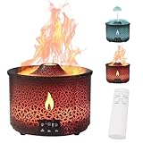 Vulkan Luftbefeuchter, Flammen Aroma Diffusor mit Zweifarbigem Licht, 360ML...