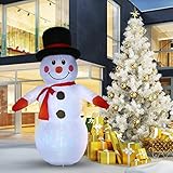 Schneemann aufblasbar mit Beleuchtung 120cm Weihnachtsfiguren aussen innen...