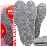 SULPO 3 Paare Filz Einlegesohlen Herren Damen und Kinder - Winter...