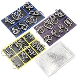 Metall Knobelspiele Set 24 Stück Geduldspiele IQ Spiele Geduldspiel Puzzle...