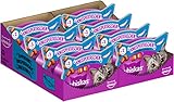 Whiskas Knuspertaschen Katzensnack mit Lachsgeschmack, 8x60g (8 Packungen)...