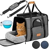 CADOCA® Transportbox Katzen bis 20kg faltbar Sonnen- und Regendach...