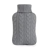 samply Wärmflasche mit Bezug – Weicher Premium Strickbezug – 2L groß...