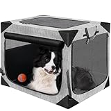 Nottia Hundekäfig, faltbar, weich, Reisebox für große Hunde, für...
