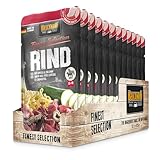 BELCANDO Frischebeutel [12x125g Rind mit Spätzle & Zucchini] | Nassfutter...
