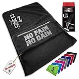 C.P. SPORTS Fitness Handtuch Towel Mikrofaser | Fixierung + Tasche mit...