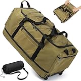 Laripwit Faltbare Reisetasche mit Rollen Groß XXL 130-170L Erweiterbare...