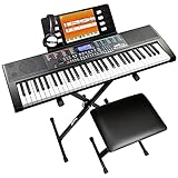 Rockjam 61-Key-Tastatur-Klavierset mit Tastaturständer, Klavierbank,...