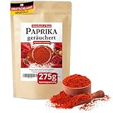 Paprika geräuchert 275g, geräuchertes Paprikapulver süß, Smoked...