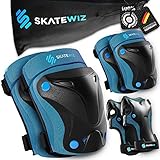 SKATEWIZ Schoner Inliner Kinder Skate - Knieschützer kinder Schoner Set -...