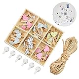 10 Meter Fotoseil mit 30 Holz-Klammern und 6 Spurlosen Nägeln zum...