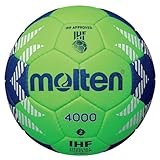 Molten Handball HA4000-GB IHF Wettspielball hellgrün/blau Größe 2