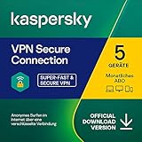 Kaspersky VPN Secure Connection | 5 Geräte | 1 Benutzerkonto | Monatliches...