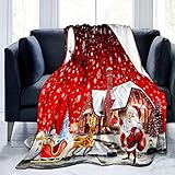 WONGS BEDDING Kuscheldecke 150x200 cm Weihnachten Sherpa Decke weiseitige...