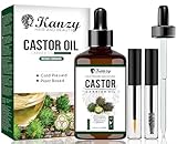 Kanzy Rizinusöl Kaltgepresst 100% Rein, 50ml Castor Oil for Hair Growth...