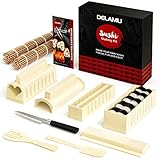 Delamu Sushi Making Kit, Sushi Maker für Anfänger, 8 Formen DIY Sushi...