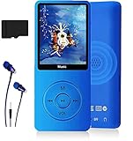 MP3-Player, Musik-Player mit 16GB Micro SD Karte, Ultra Slim Musik-Player...