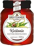 Breitsamer Honig Kastanie edel 500g - Flüssiger Kastanienhonig, herb...