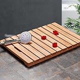 Rutschfeste Badematte aus natürlichem Bambus, langlebig, Duschmatte,...