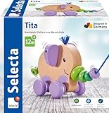 Selecta 52101 Tita, Nachzieh-Elefant, Schiebe-und Nachziehspielzeug aus...